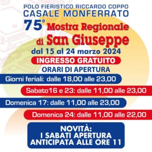 Orari Mostra Regionale di San Giuseppe